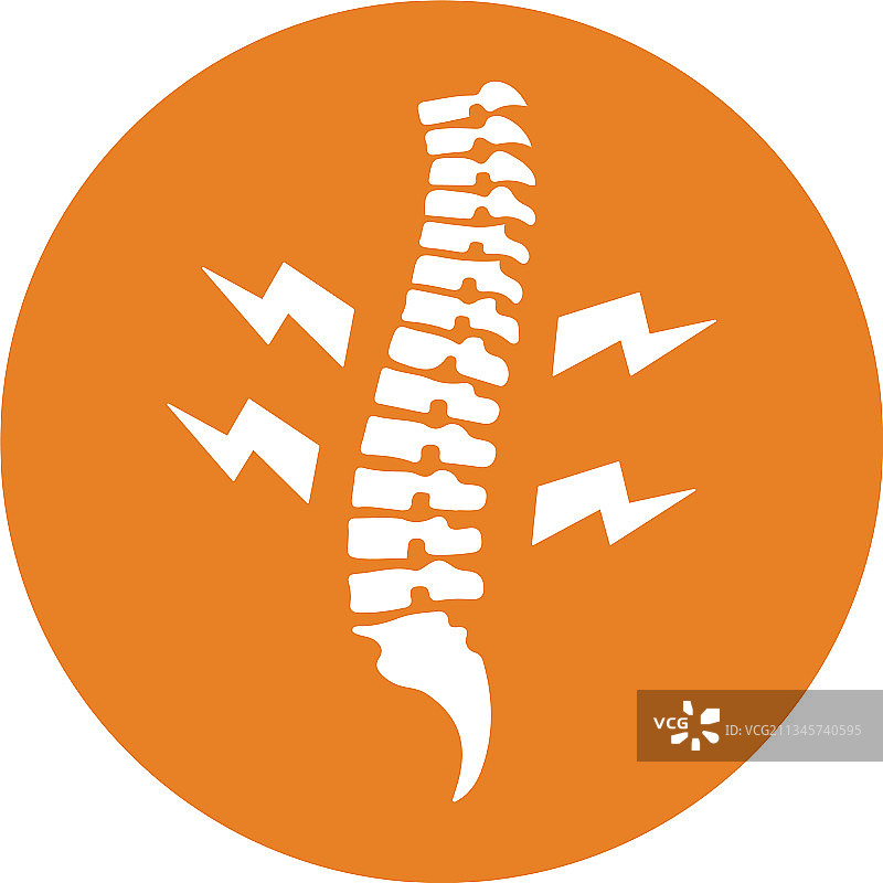 骨骼肌肉疾病橙色图标EPS图片素材