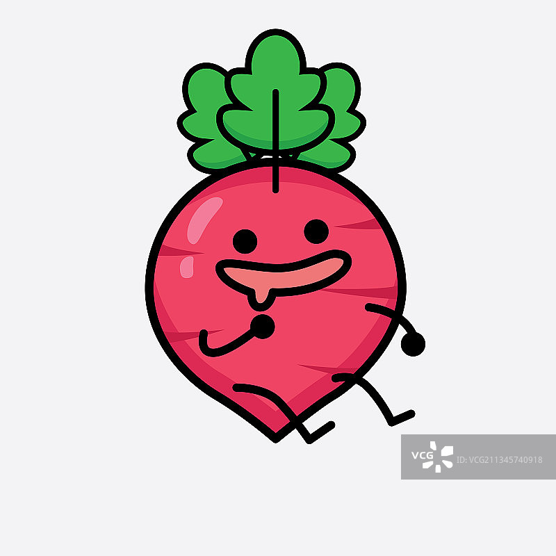可爱的红色萝卜卡通形象图片素材