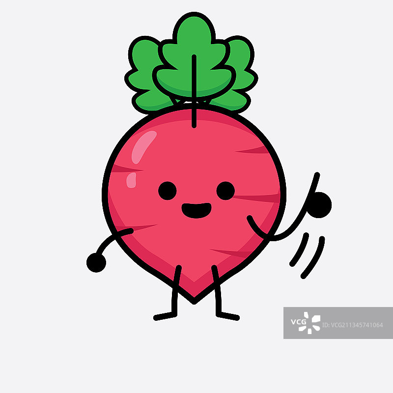 可爱的红色萝卜卡通形象图片素材