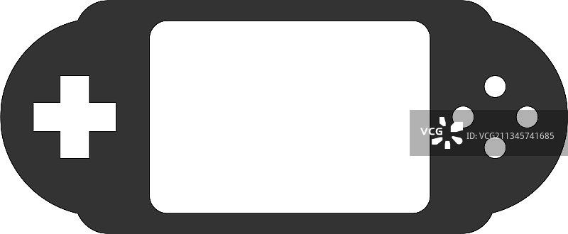 扁平黑色带屏幕游戏图标图片素材