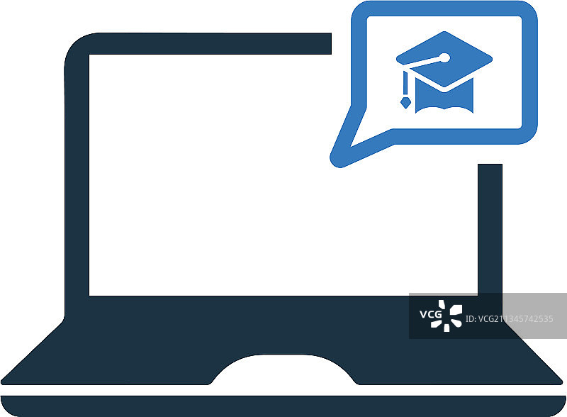 在线教育在线学习简约图标图片素材