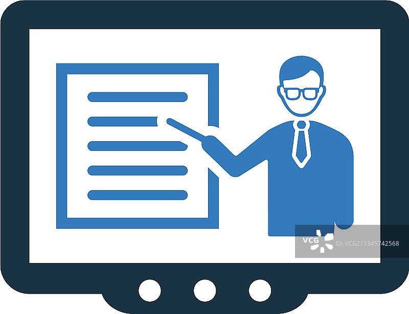 智能课堂在线图标，简单可编辑图片素材