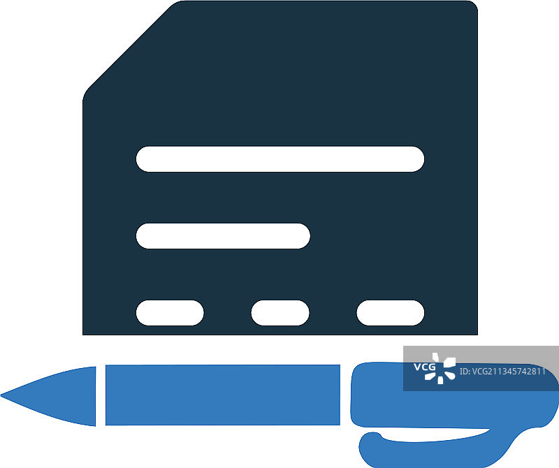 书写文档图标，简单可编辑图片素材