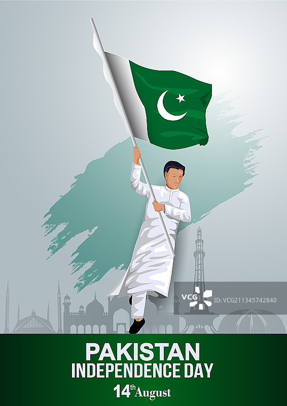 8月14日巴基斯坦独立日快乐图片素材