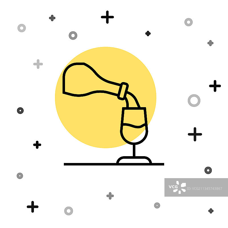 品酒黑色线条图标图片素材