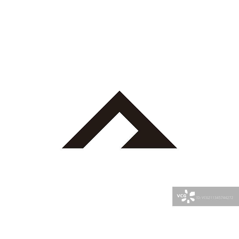 简约三角形山脉线条几何Logo图片素材