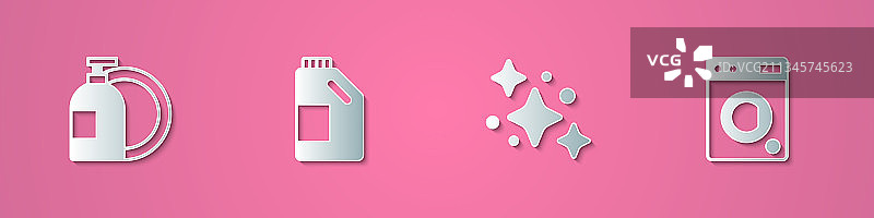 纸艺风洗洁精瓶图片素材