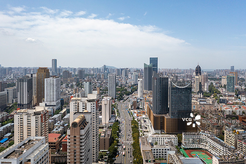 合肥市长江中路航拍图片素材