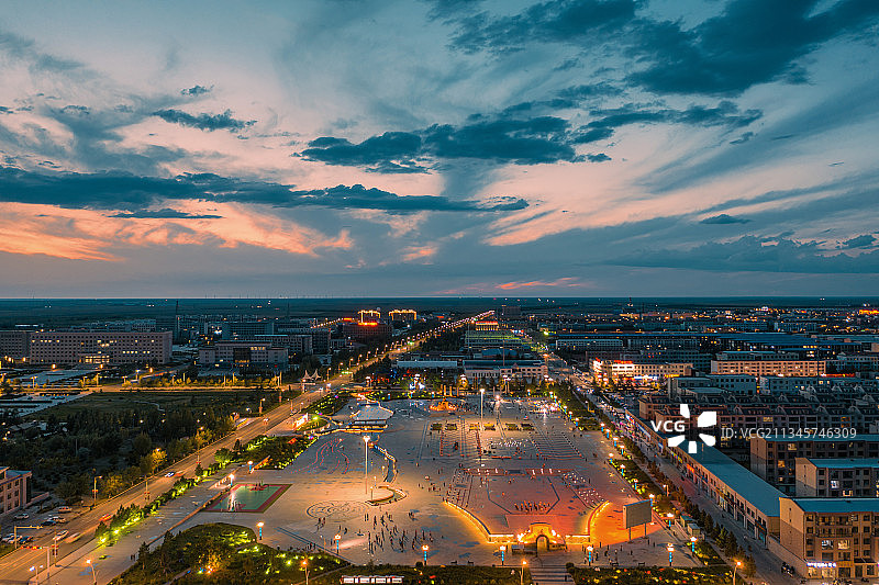 航拍锡林郭勒苏尼特右旗赛汗塔拉风光图片素材