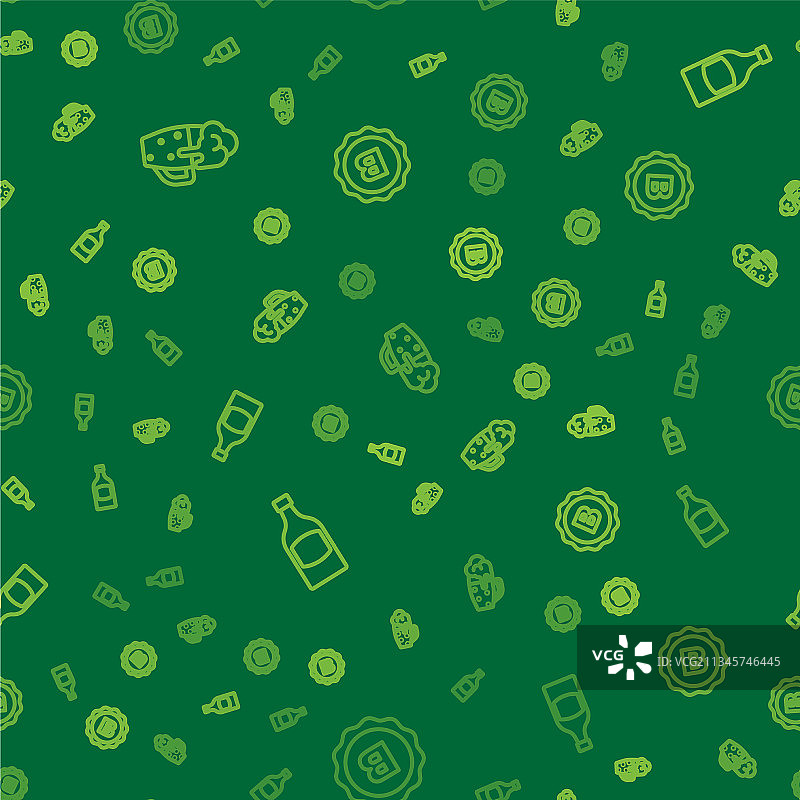 啤酒杯啤酒瓶瓶盖套装图片素材