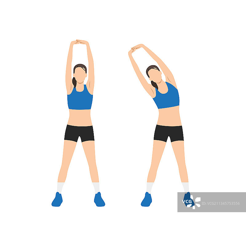 女人做手臂伸展运动图片素材