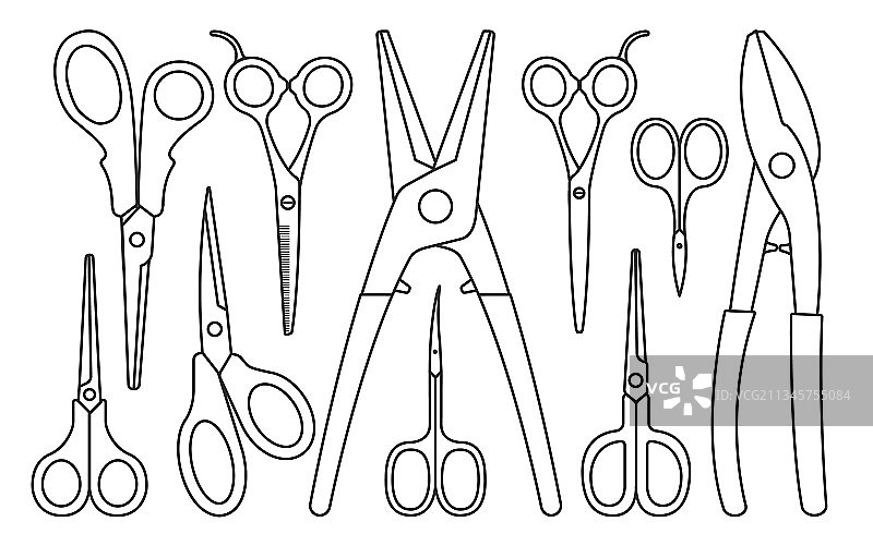 白色背景上的剪刀图片素材
