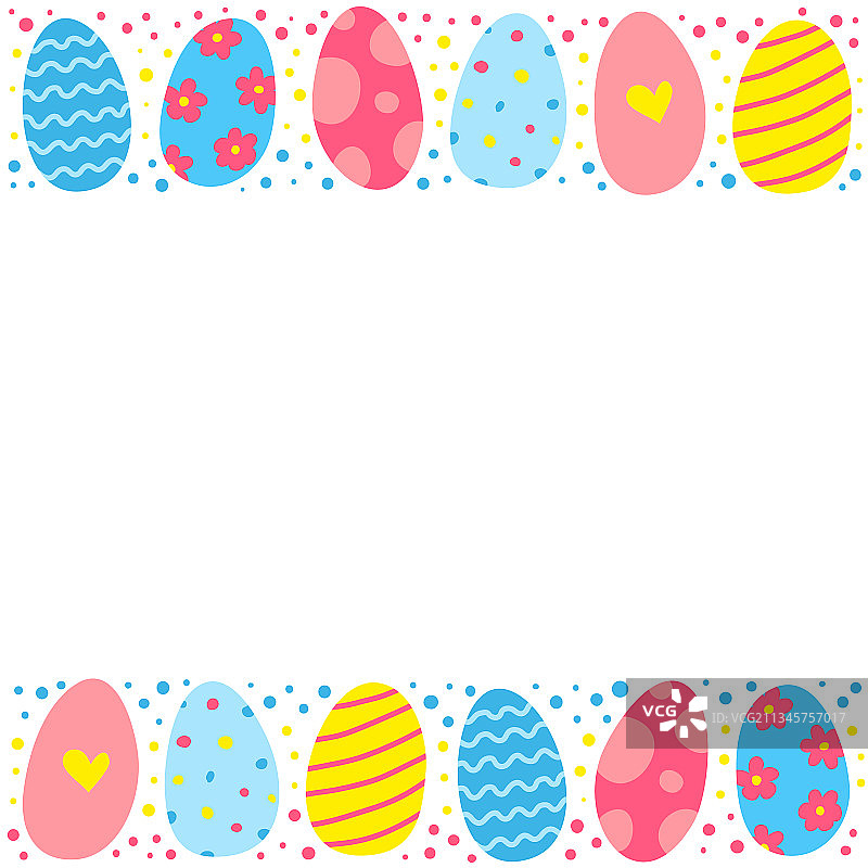 涂鸦彩色复活节彩蛋海报图片素材