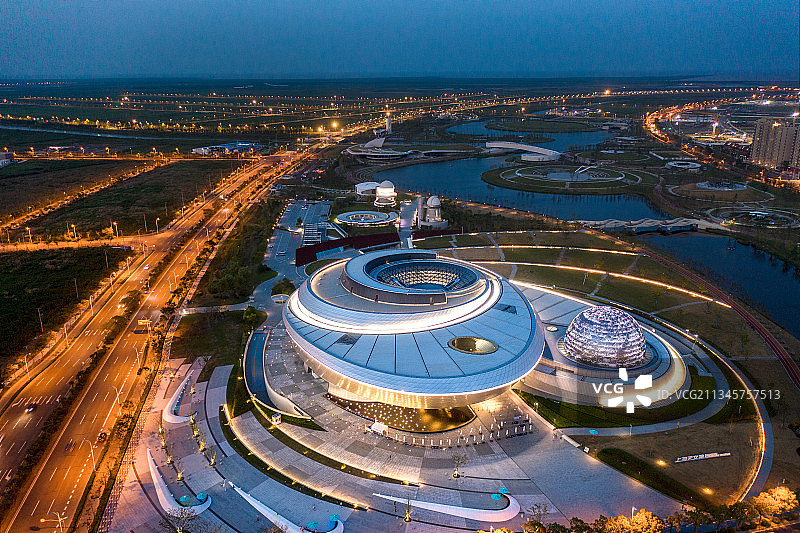 上海天文馆航拍图片素材