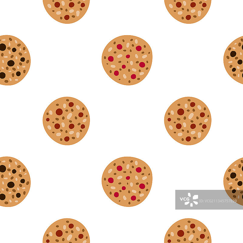 涂鸦燕麦饼干无缝图案图片素材