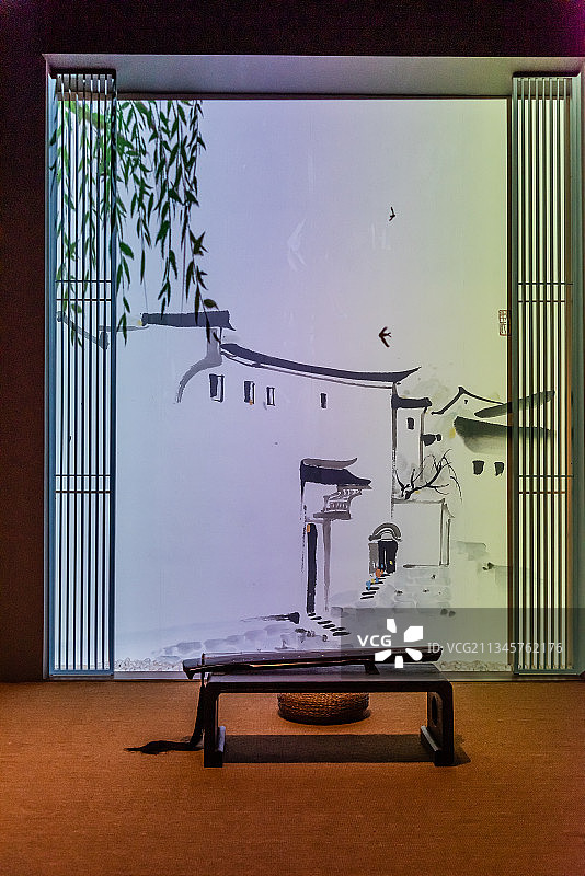 博物馆室内中国风建筑图片素材