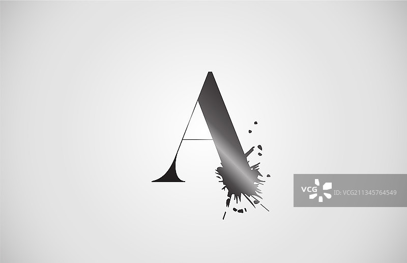 公司专用A字母飞溅图标图片素材