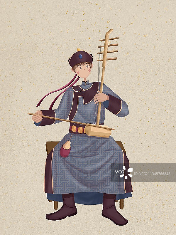 达斡尔族少年图片素材