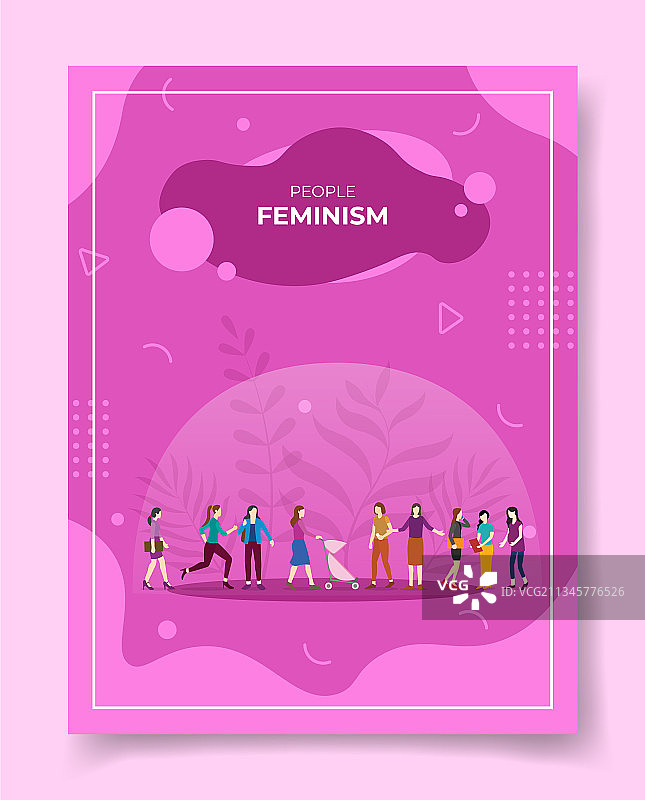 用于banner宣传单的女性主义概念模板图片素材