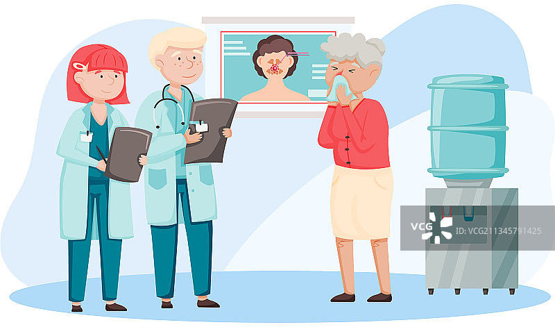 耳科医生与病人图片素材