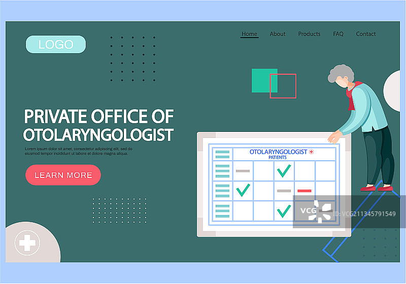 耳科医生与病人图片素材