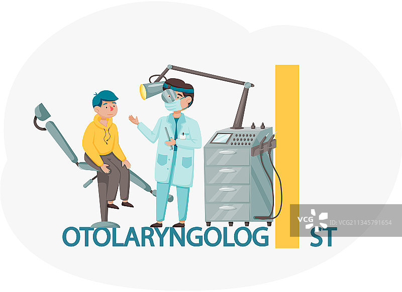 耳科医生与病人图片素材