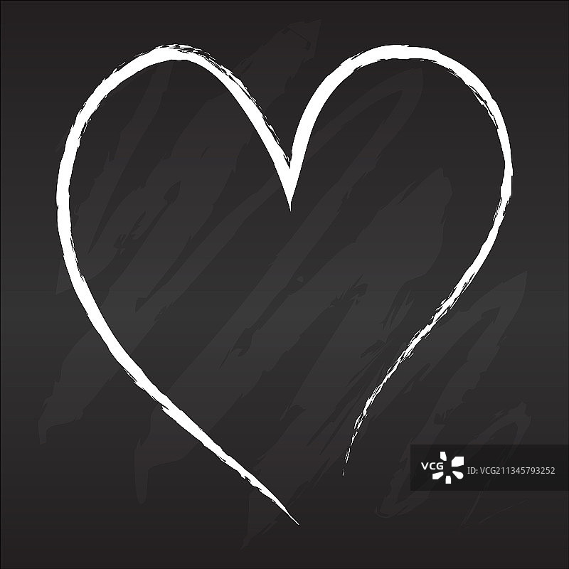 手绘爱心符号涂鸦草图图片素材