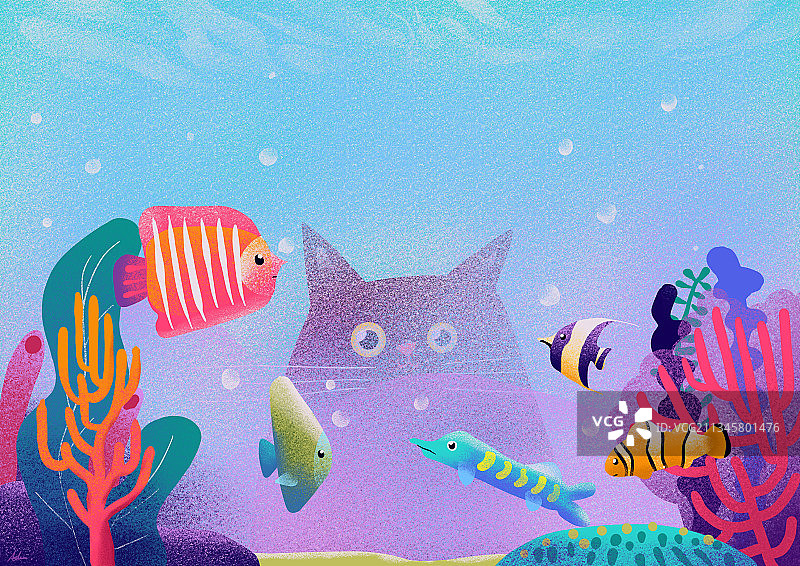 猫想吃鱼壁纸，粉嫩嫩的图片素材
