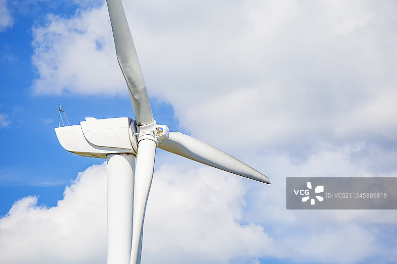 风力发电机风轮机特写图片素材