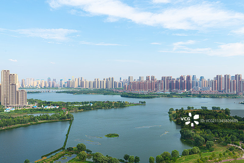 武汉汉阳四新经开沌口王家湾十里铺龙阳村墨水湖图片素材