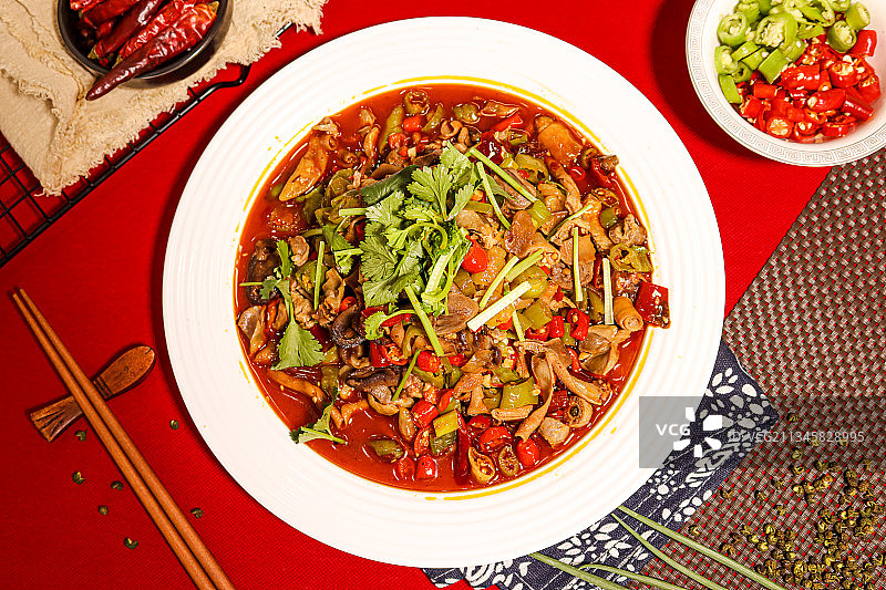 香辣鸡杂图片素材