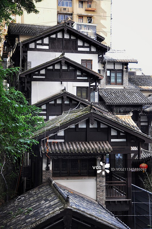 重庆东水门吊脚楼图片素材