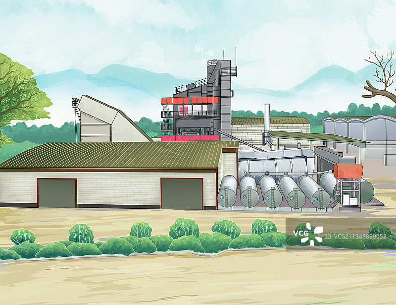 引导页公司沥青搅拌站欣赏图片素材