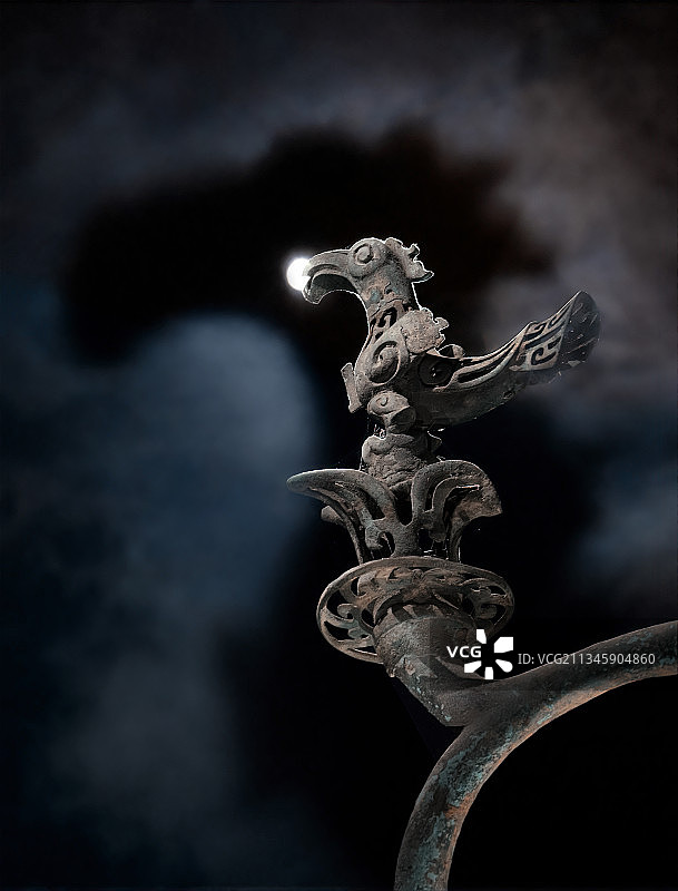 禁止出国展览文物，三星堆青铜神树，成都市广汉市三星堆博物馆图片素材