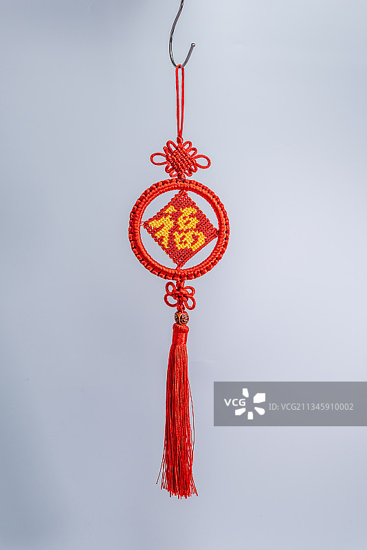 室内棚拍宫灯福字中国结平安福年货挂件图片素材