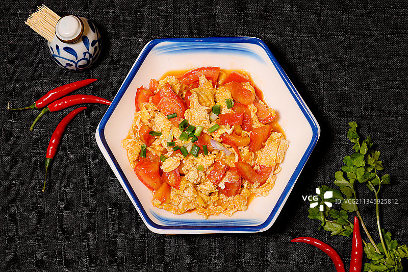 西红柿炒鸡蛋图片素材