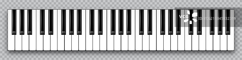 逼真钢琴键乐器键盘图片素材
