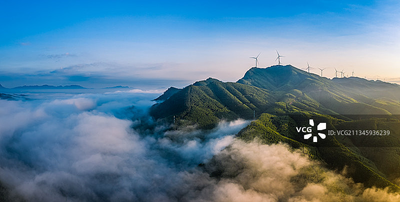 广西贵港白花山风电场图片素材