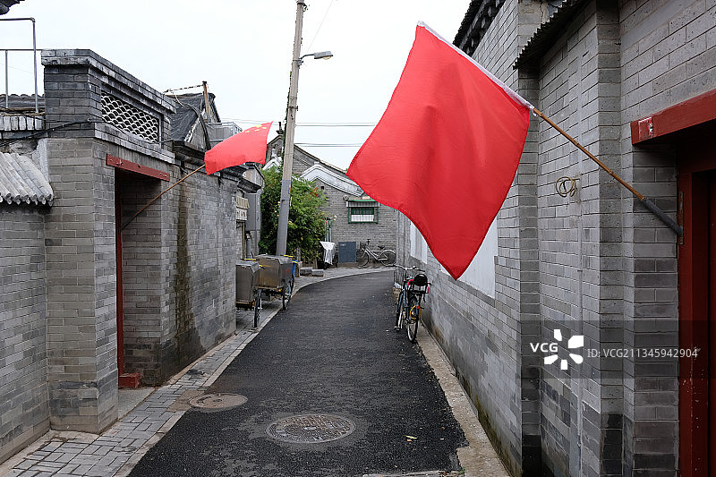 北京东城区胡同儿图片素材
