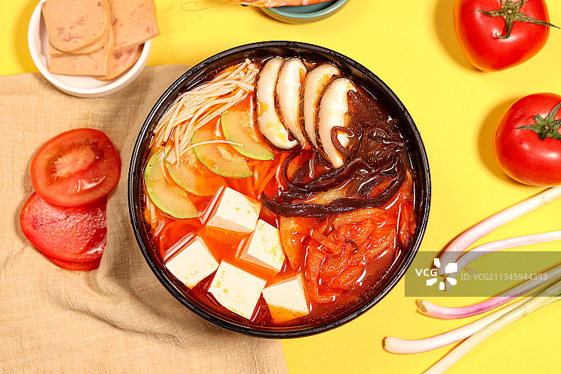 番茄汤米线图片素材