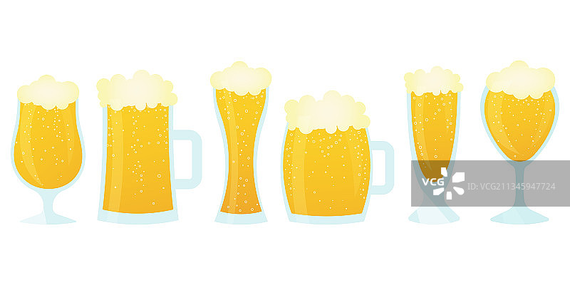 淡啤酒杯合集图片素材