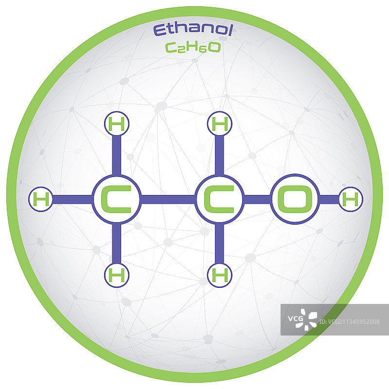 乙醇分子信息图图片素材