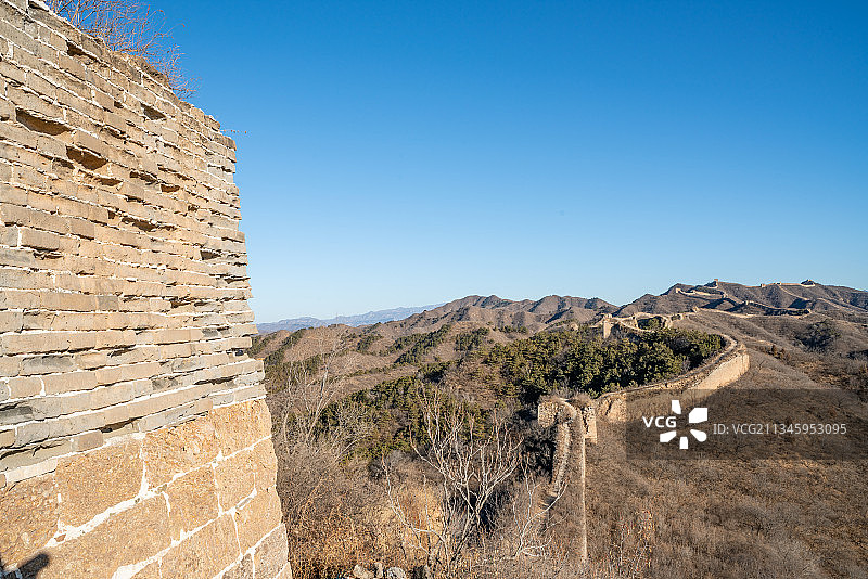 冬季古北口长城残垣断壁图片素材