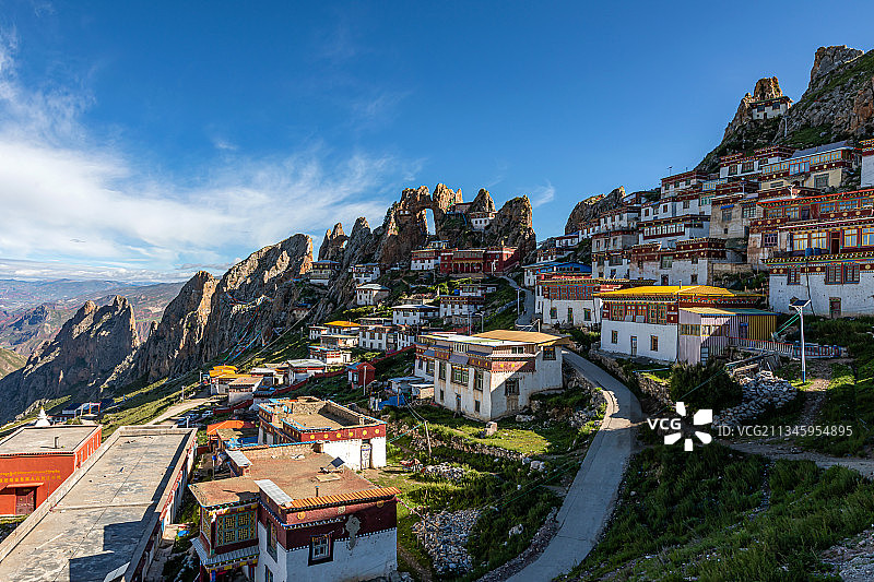 中国西藏昌都市丁青县孜珠寺建筑风光图片素材
