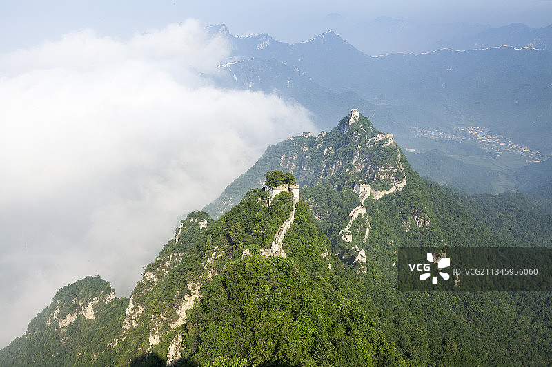 夏天北京箭扣长城自然风光图片素材