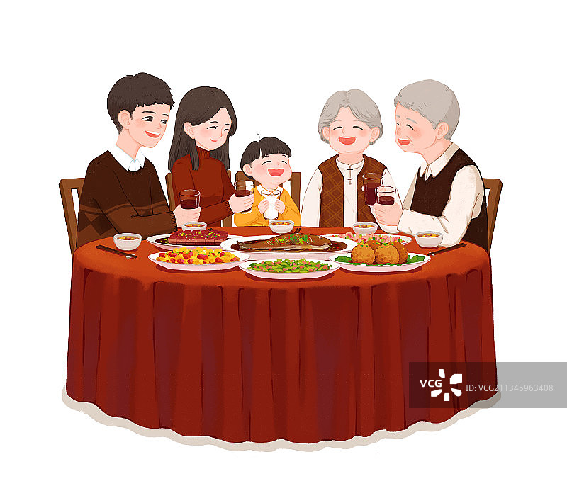 团圆饭图片素材