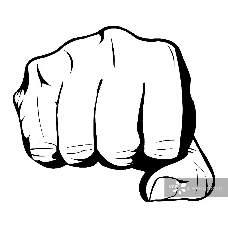 简约黑白手势图片素材