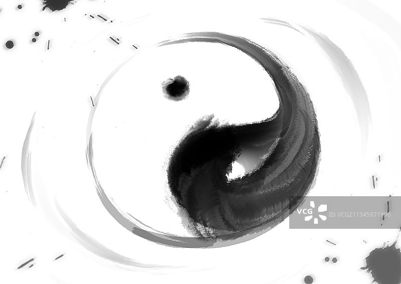 中国风设计元素太极图图片素材