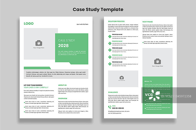 极简案例研究宣传单模板图片素材