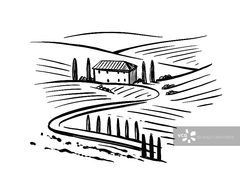 意大利托斯卡纳省风光图片素材